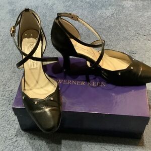 Italian Leather Ankle Strap Ballroom Dance Shoes (Werner Kern)